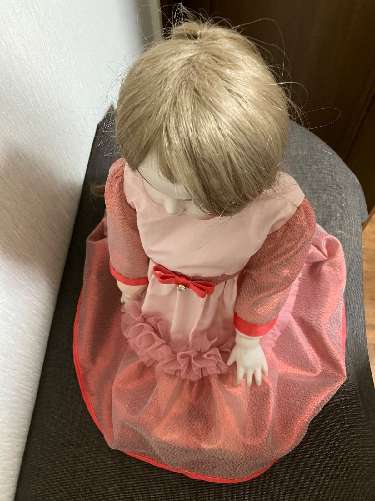 アンティーク/ビスクドール用 ワンピース レッド&ピンク - メルカリ