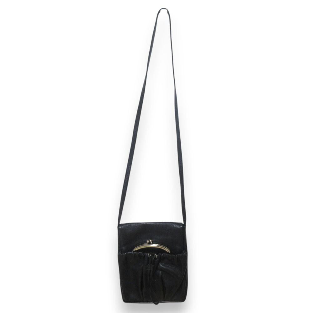Yohji Yamamoto(ヨウジヤマモト) がま口レザーショルダーバッグ（美品 