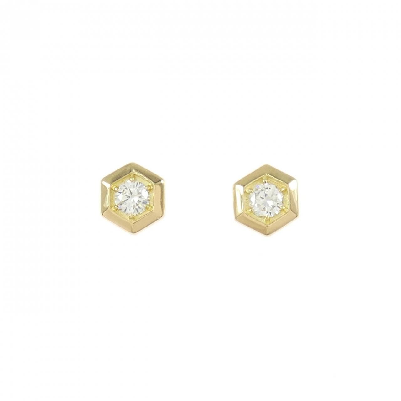 リメイク】K18YG ダイヤモンド ピアス 0.16CT - メルカリ