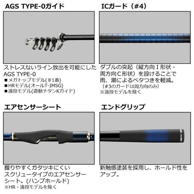 ダイワ　21メガティス 3-53HR ダイワ メガディス 3-53HR・N (ロッド・釣竿) 価格比較 - 価格.com