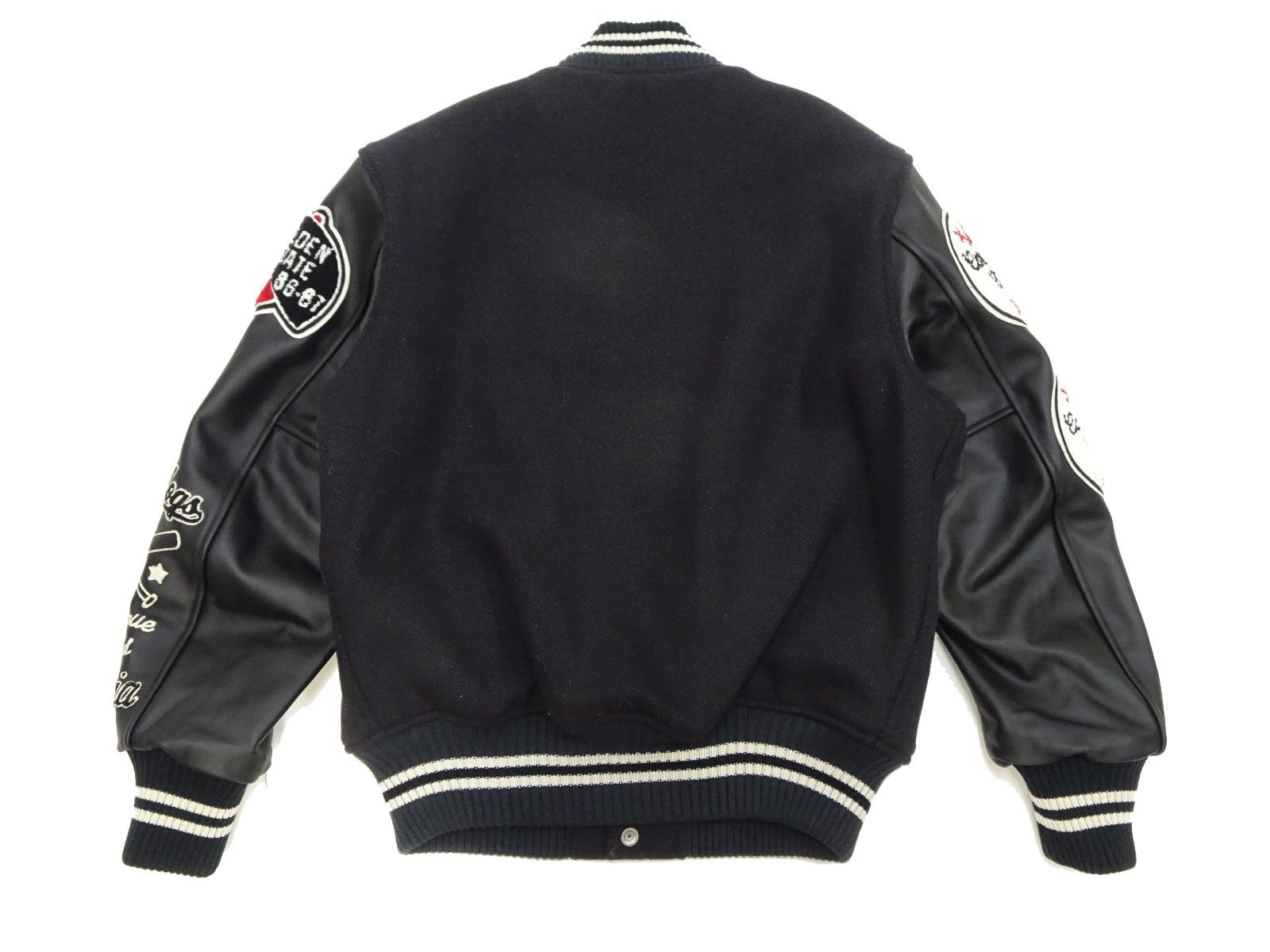 袖革　スタジャン　USA製 1960s-70s THE STANDARD PENNANT CO 袖レザースタジャン