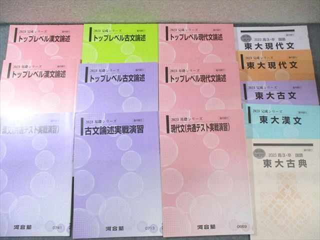 河合塾 東京大学 東大現代文/古文/古典/漢文 国語 テキストセット 2023 完成シリーズ/冬期 計5冊 017m0D 河合塾 東大国語/現代文/古文/漢文 東京大学 テキスト 2023 完成