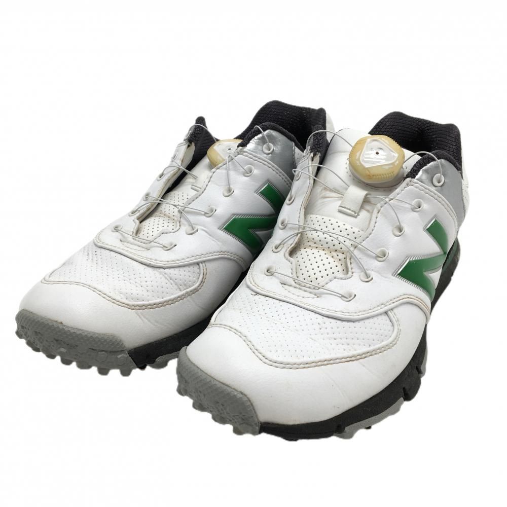 ニューバランスゴルフ ゴルフシューズ 白×グリーン MGB574WG BOA  メンズ 25.5 ゴルフウェア New Balance