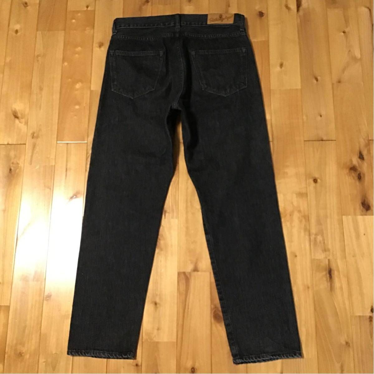 BAPE SHARK WASHED WIDE FIT BLACK DENIM PANTS Mサイズ a bathing ape 
