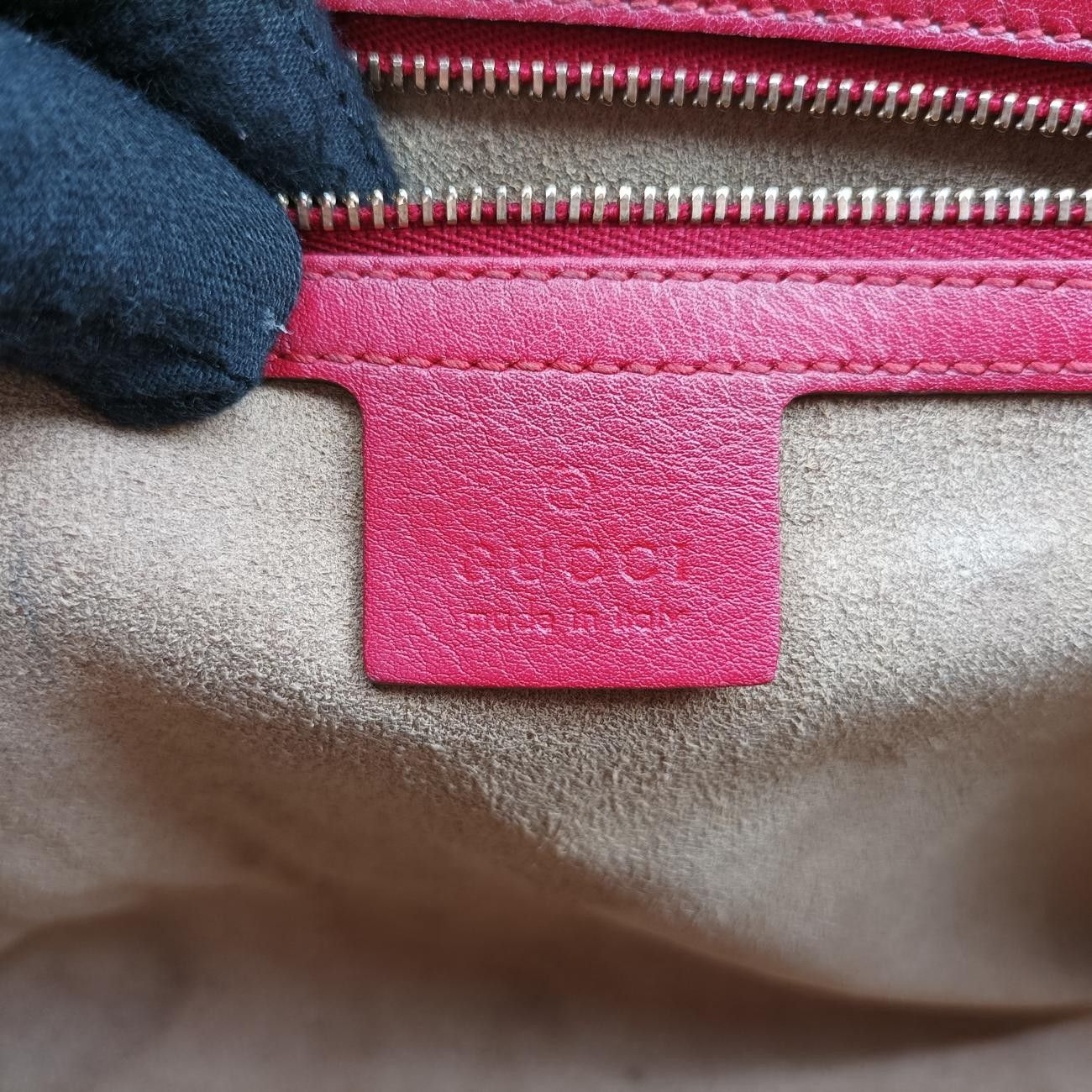 グッチGucciパドロックベージュ×レッド×マルチ