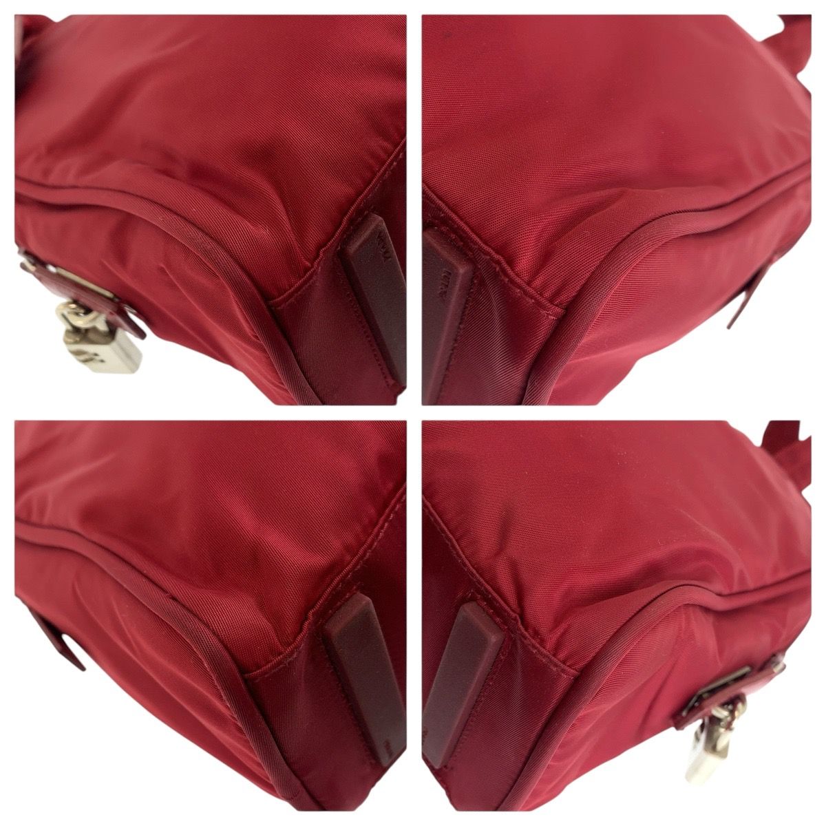 RE ARRIVAL/再入荷 テスート プラダ PRADA 三角ロゴプレート ボルドー ワインレッド バッグ