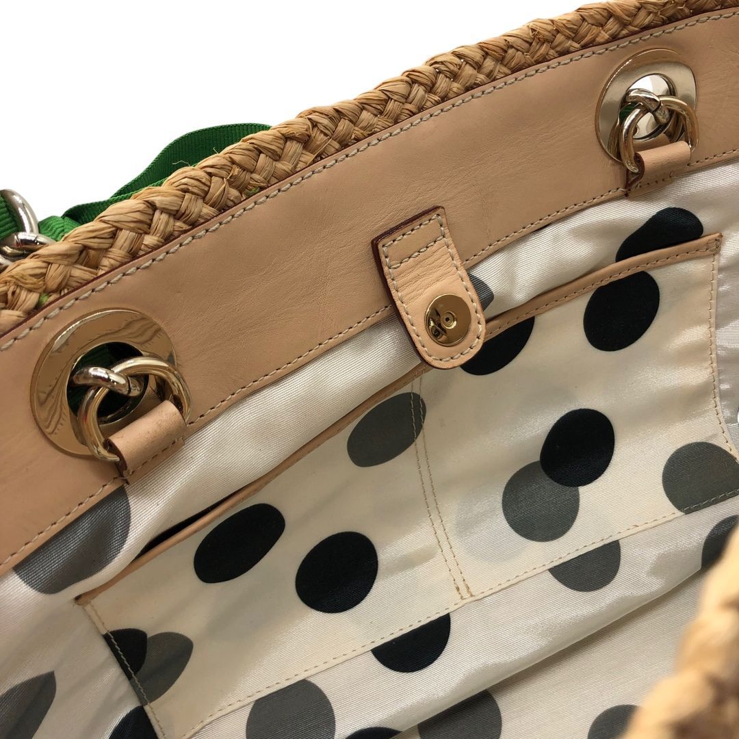 【美品】kate spade カゴバッグ ハンドバッグ バイカラー リボン kate spade カゴバッグ ハンドバッグ バイカラー リボン トート