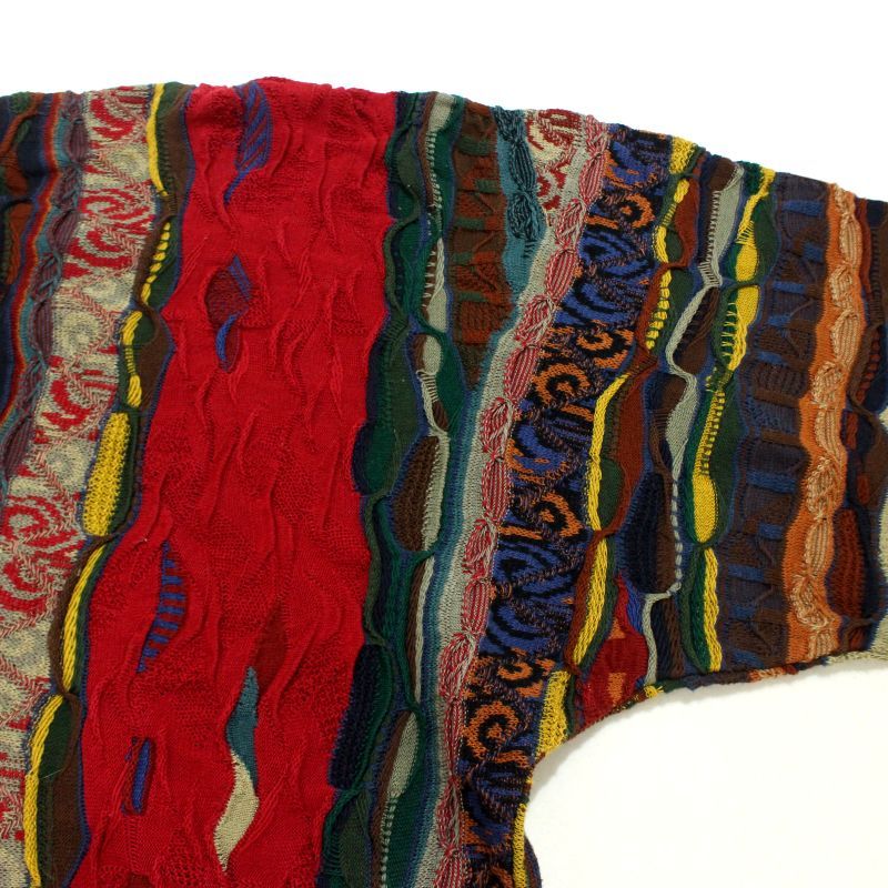 90s vintage COOGI 総柄 3Dニット マルチカラー ニットセーター