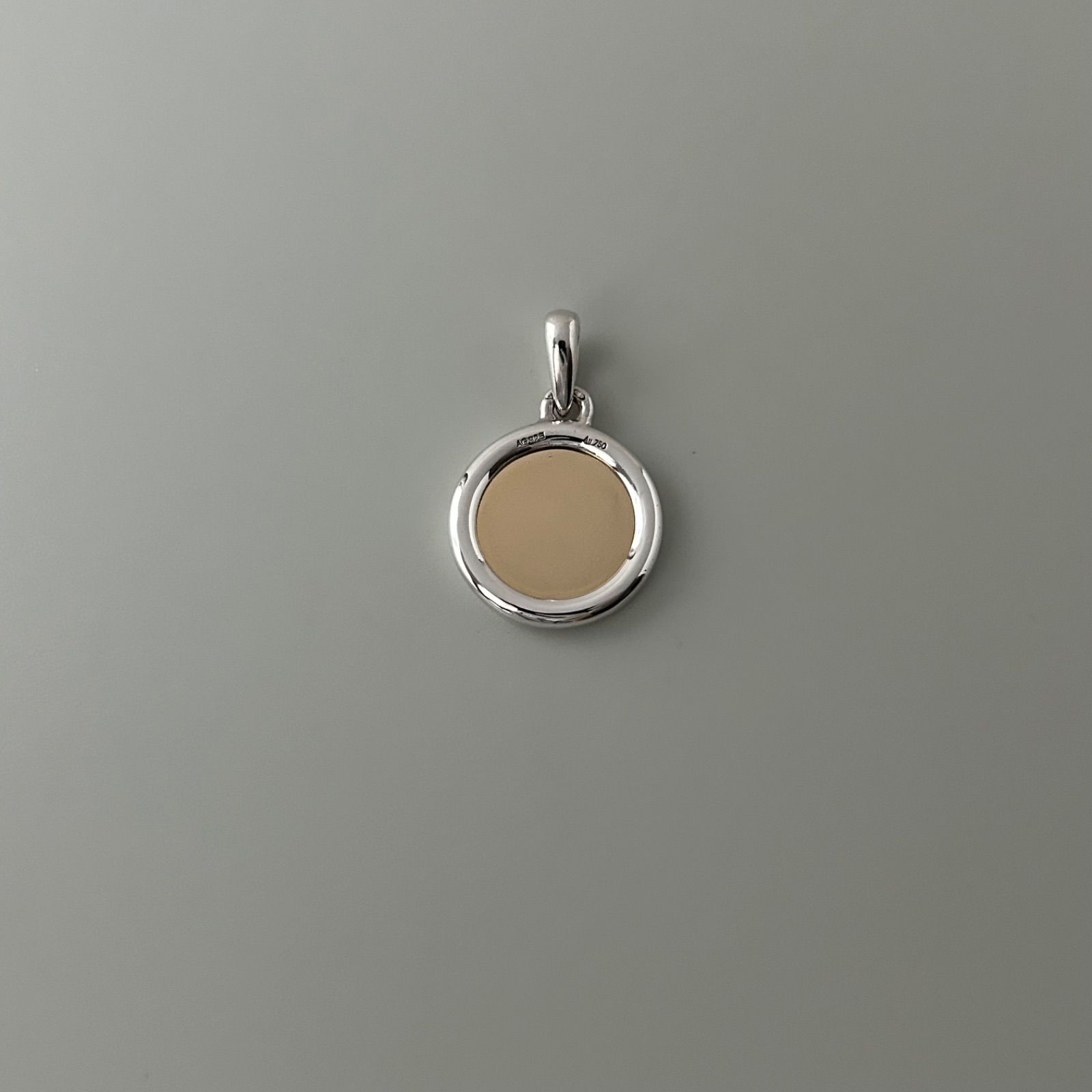 エルメス セリエ コイン ネックレス ペンダント トップ Silver