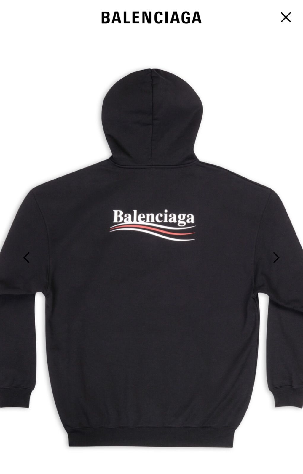Balenciaga バレンシアガロゴプリント フーデッドセーター パーカー ...