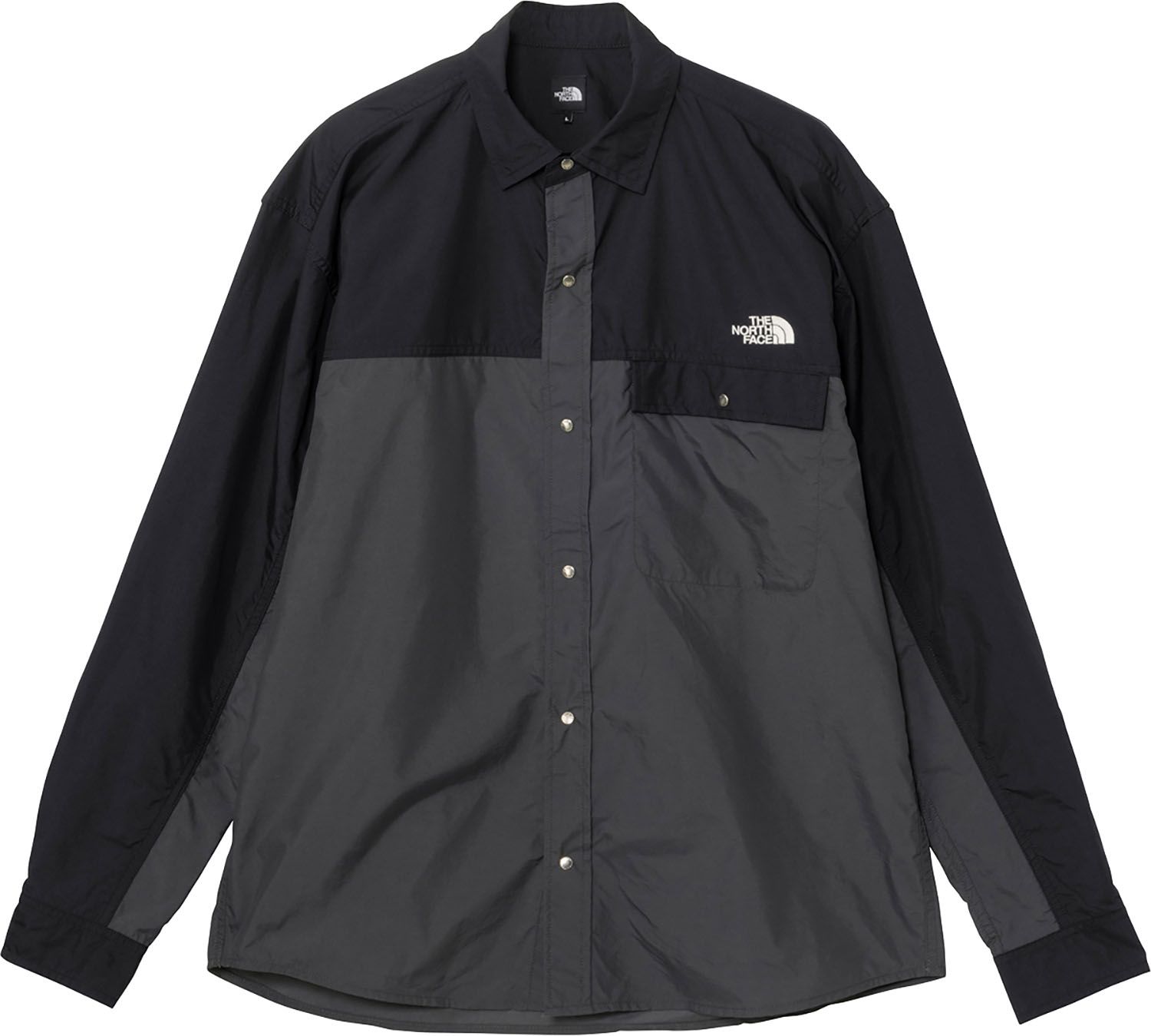 ザ ノース フェイス THE NORTH FACE アウトドア ロングスリーブヌプシシャツ L|S NUPTSE SHIRT メンズ レディース フハク トップス ブラウス 布帛シャツ ブラウス トレーニング ウェア NR12 BA ブラック×アスファルトグ