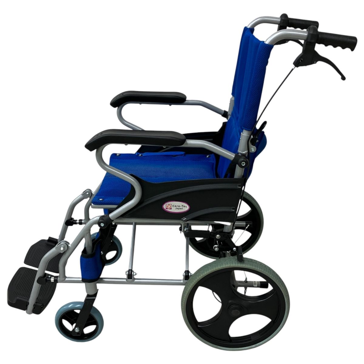 ケアテックジャパン 介助式車椅子CA-80SU スマイル ブルー【中古】 ケアテックジャパン 車椅子 軽量 コンパクト スマイル -介助式