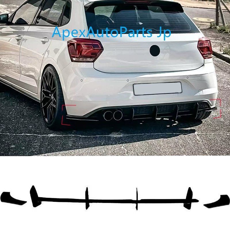 大ポロMK6 GTI 2018-2021 リアリップスポイラー エアロパーツ カーステッカー