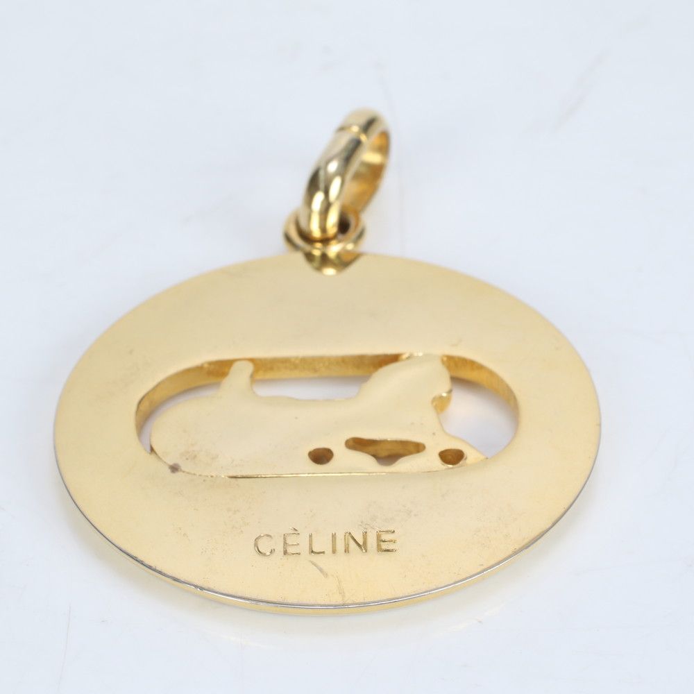 【美品】CELINE セリーヌ 馬車金具 コイン ネックレス ゴールド 02 美品】CELINE セリーヌ 馬車金具 コイン ネックレス ゴールド 02