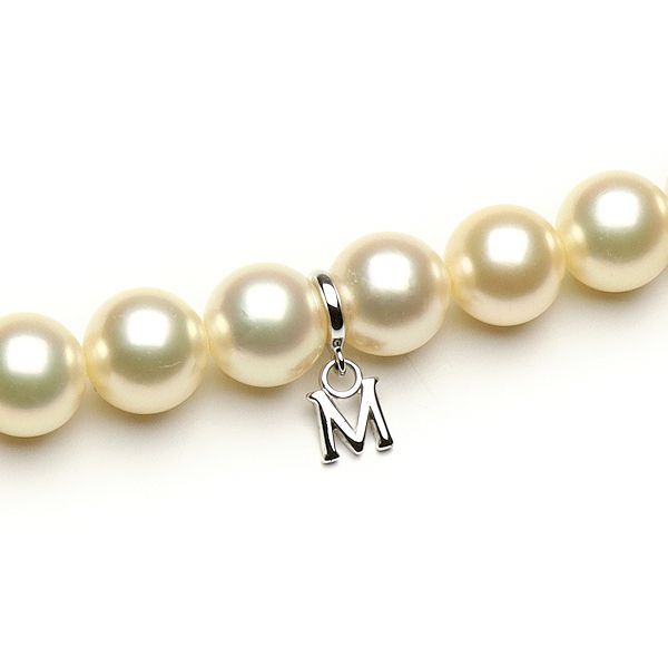 美品 ミキモト パールネックレス 真珠 7.5～7.9ミリ Mチャーム 留め金
