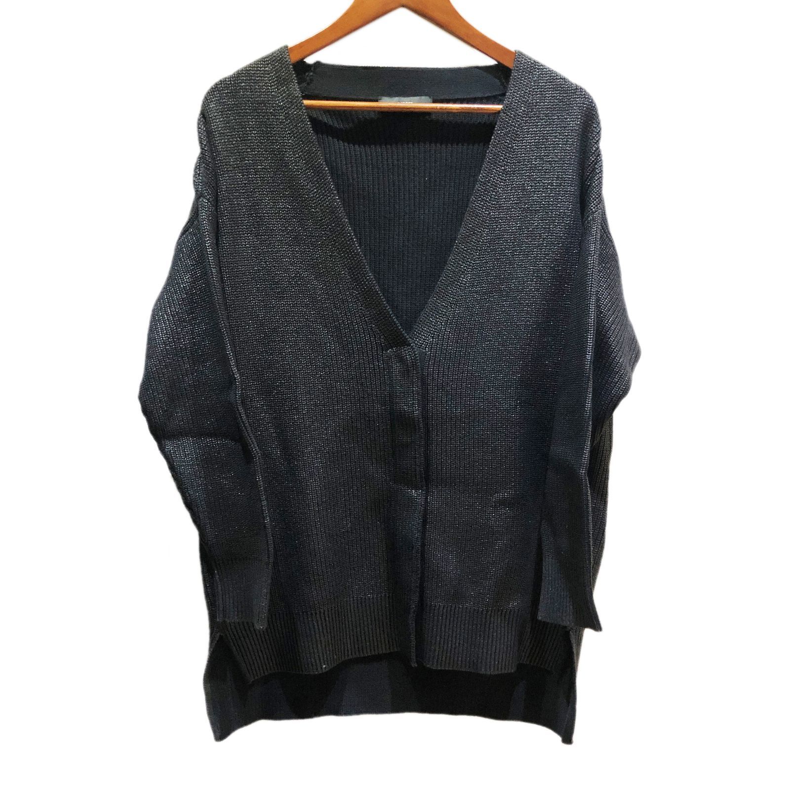 DIESEL ディーゼル Logo Plate Knit Cardigan Black ロゴ プレート 