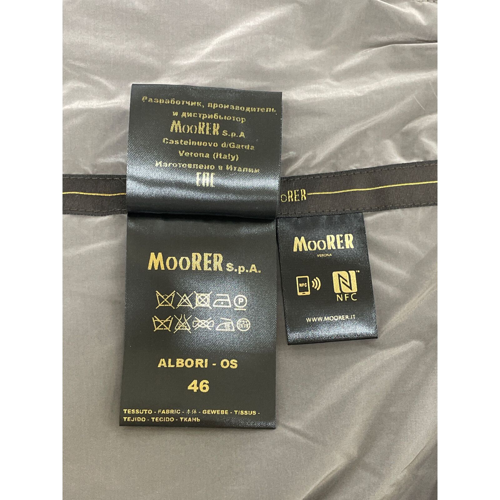 MOORER ムーレー ｸﾞﾚｰ ﾅｲﾛﾝ ALBORI OS ｱﾙﾎﾞﾘ ﾌｰﾃﾞｯﾄﾌﾞﾙｿﾞﾝｼﾞｬｹｯﾄ 46