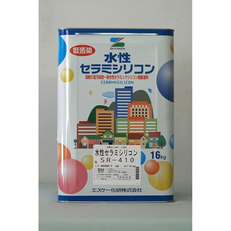 エスケー化研 水性セラミックシリコン樹脂塗料 水性セラミシリコン 16kg 淡彩 SR-410