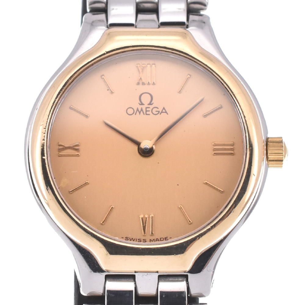 オメガ OMEGA デビル シンボル K18ベゼル クォーツ レディース良品 C