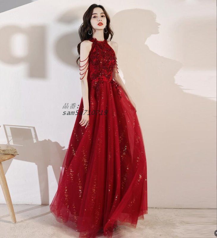 ロングドレス 演奏会用 パーティードレス 結婚式 ドレス ステージドレス ピアノ 20代30代40代 コー合唱衣装 発表会 成人式 マキシ丈 大人 am5a710719