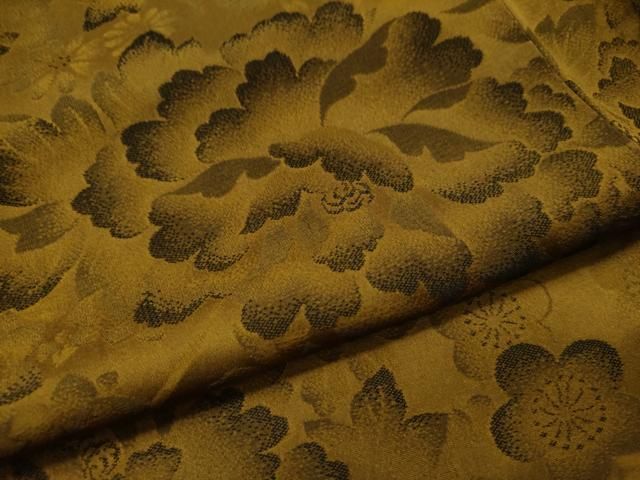 平和屋着物○前田仁仙 仁仙更紗 小紋 牡丹菊花文 正絹 逸品 CAAS7456yc