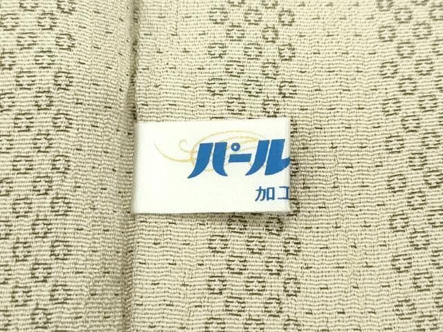 平和屋本店□極上 男性 長羽織 お召地 間道 利休茶色地 逸品