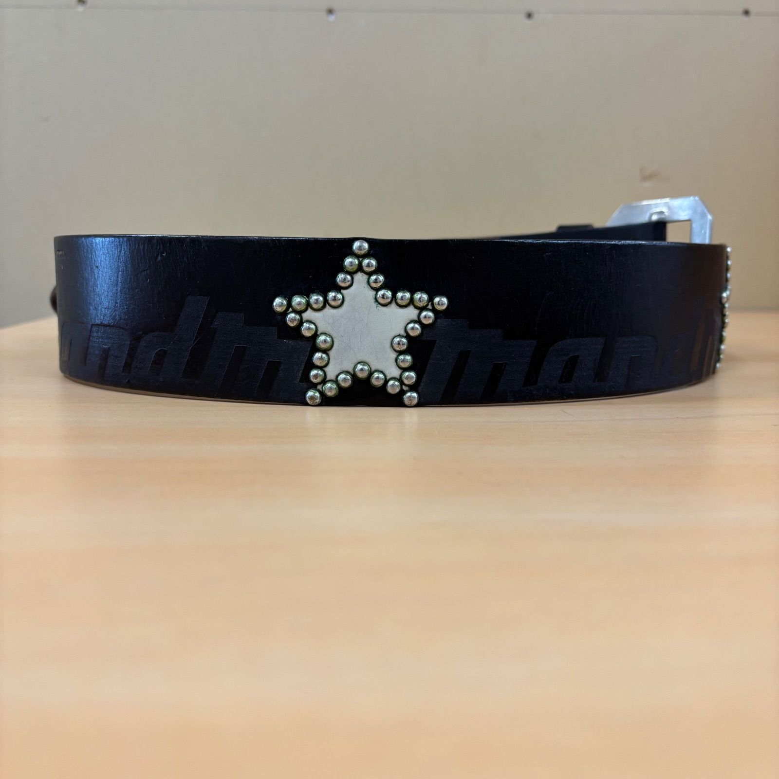 AMA-Fu　ウルフズヘッド　コラボスタッズレザーベルト LASTMAN - 【ラスト1点】【コラボ】STUDDED BELT 35mm feat