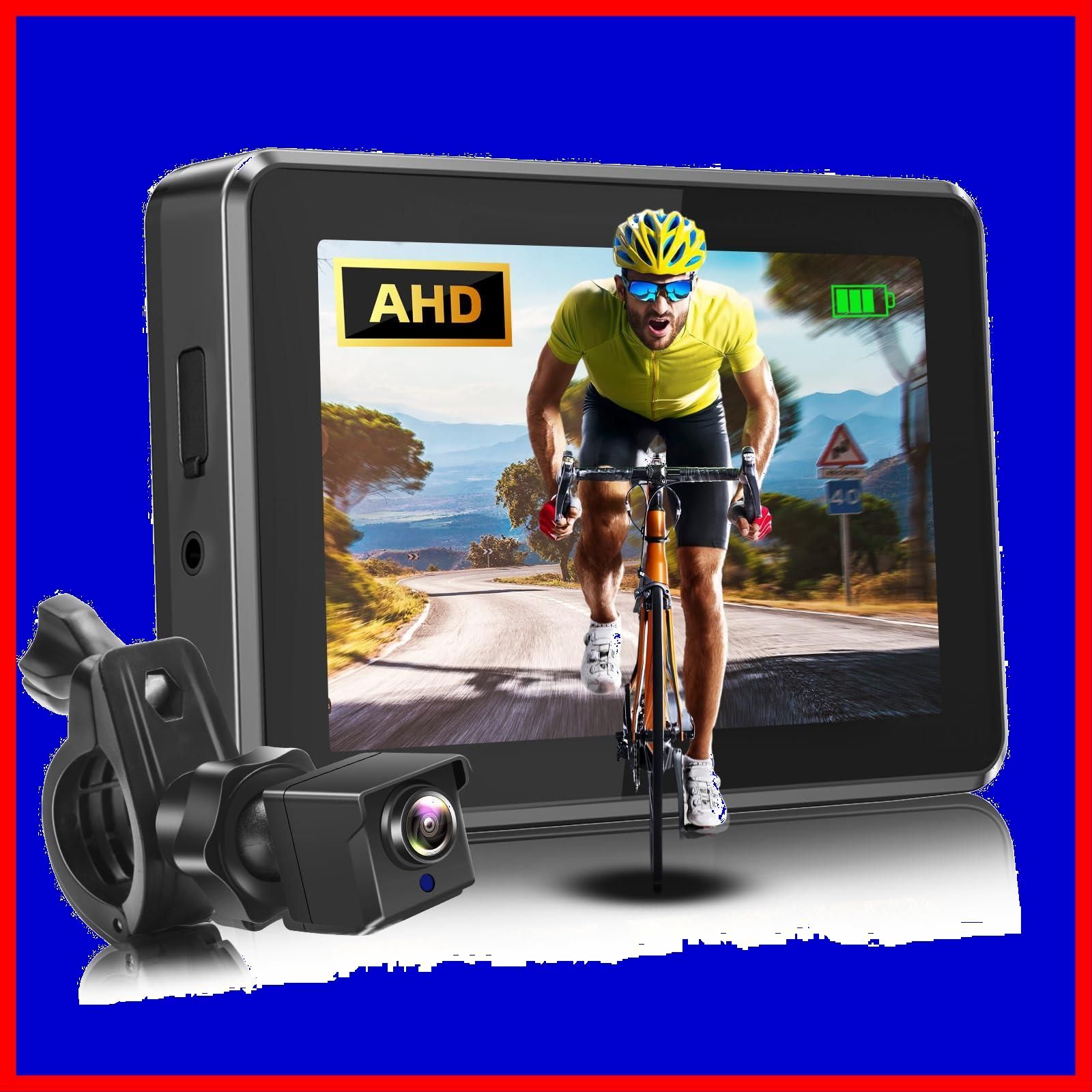 商品 ATOVANKA 自転車 ミラー 4.3インチ自転車 バックミラー AHD高精細画質 110°水平画角IP68防水自転車カメラ 角度360°調節 Φ20-42MMハンドルに対応 取付簡単 に対応 自転車バックカメラ