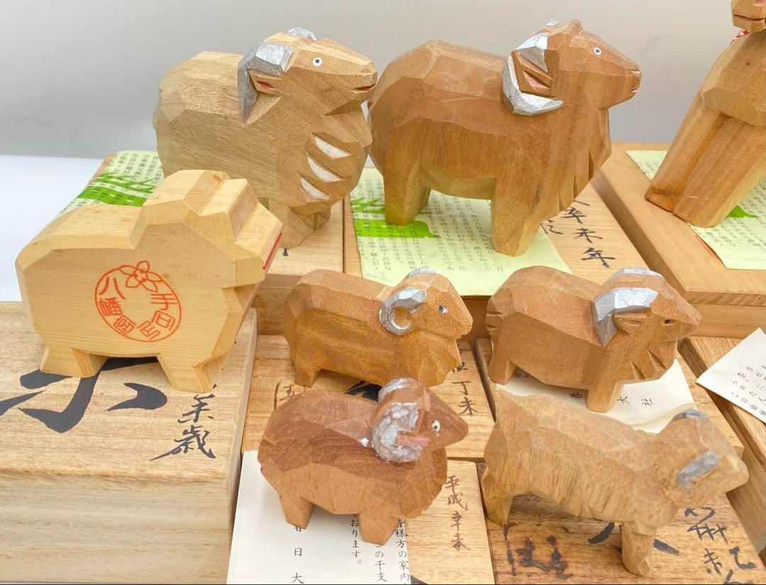 奈良一刀彫り まとめ売り 干支 78体 共箱 Yahoo!オークション