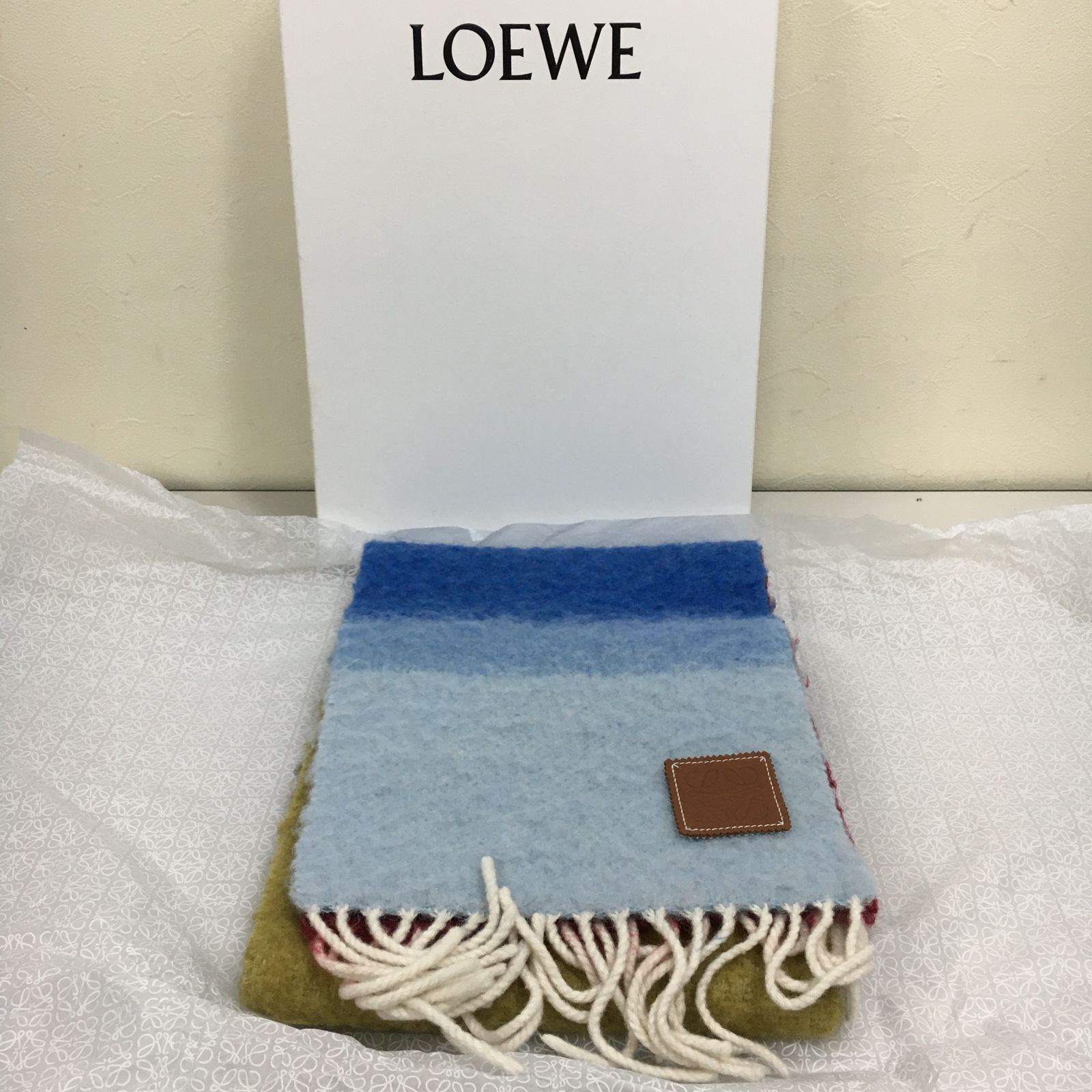 三沢店85】 LOEWE ロエベ モヘア ウール マフラー 中古品 - メルカリ