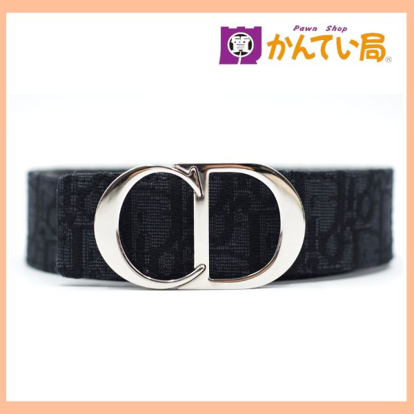 クリスチャンディオール オブリーク ジャガード　ベルト CDバックル レザー ディオール(Dior)ディオール CD ロゴ オブリーク ジャガード