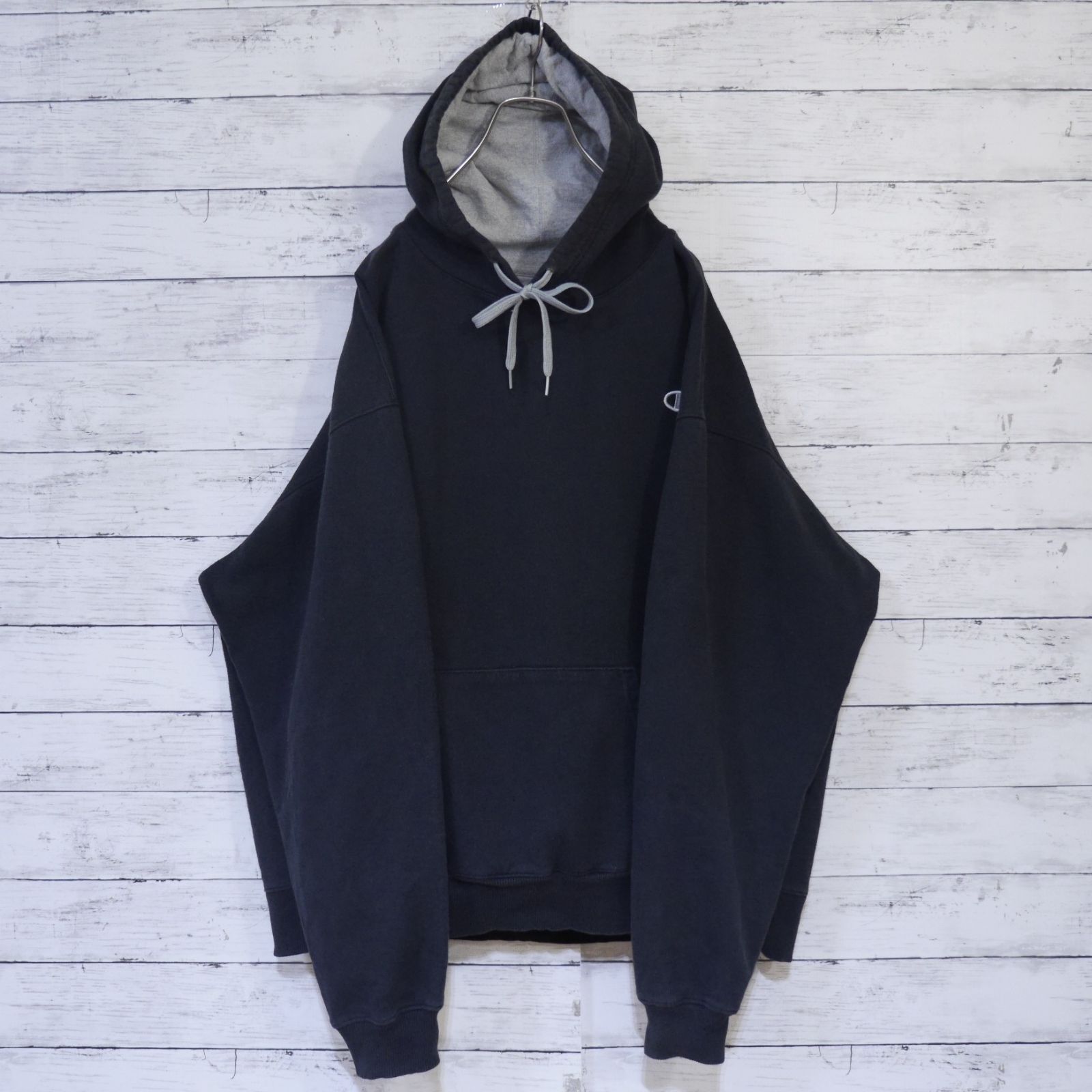 チャンピオン Champion 無地 目付き ツートン フード 裏起毛 チャンピオン Champion 無地 目付き ツートン フード 裏起毛
