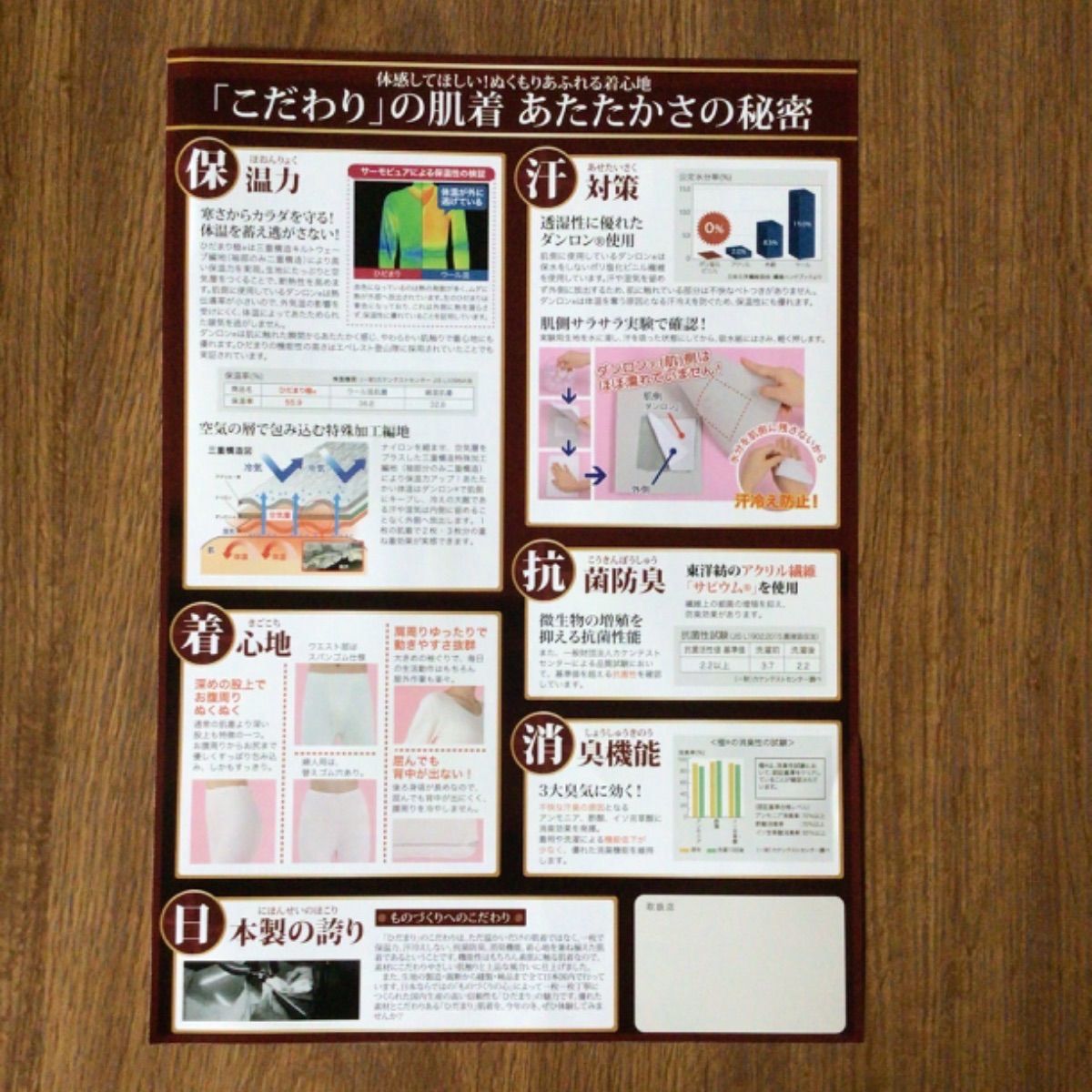 ひだまり きわみ 紳士長袖U首シャツ ズボン下 上下セット オフホワイトMサイズ おまけ付