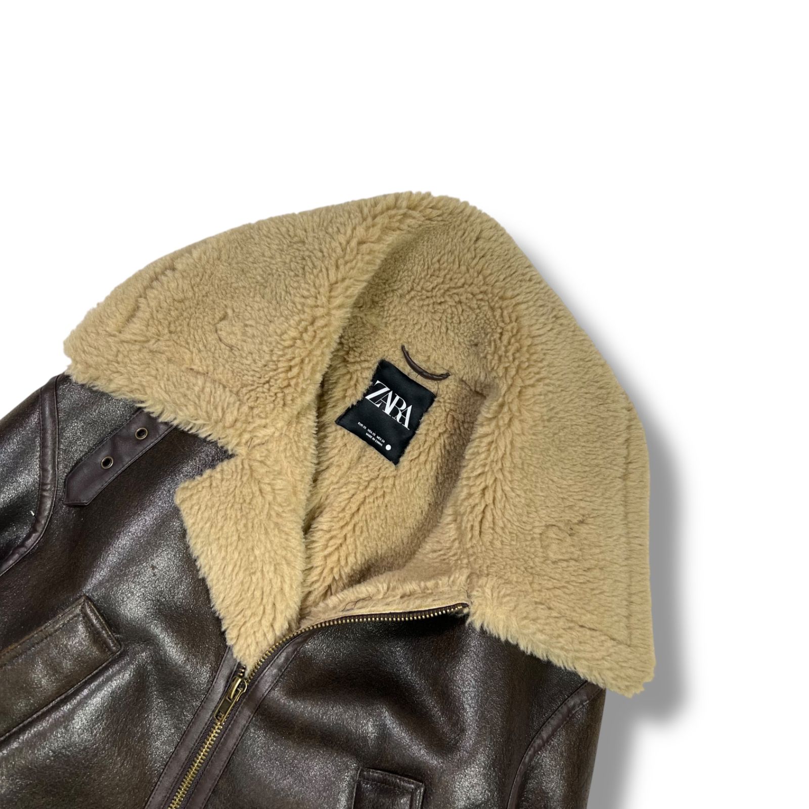 ZARA ザラ ダブルフェイス ショートジャケット ボアジャケット