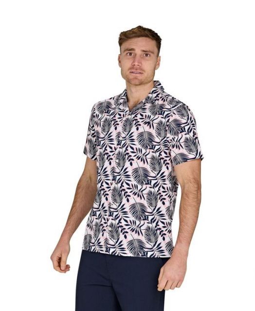 【送料無料】 ライジングブル メンズ シャツ トップス Men's Short Sleeve Large Fern Shirt Navy