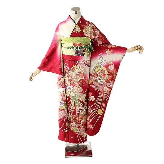 振袖 身長147-162cm 赤 re-025