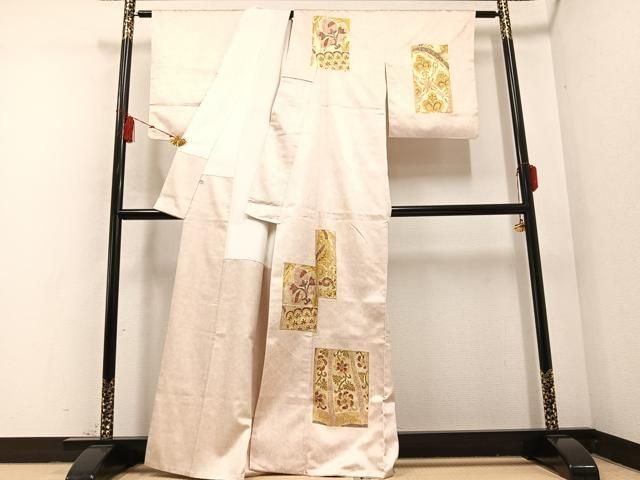 平和屋着物○訪問着 草花文 金彩 伊勢丹扱い 正絹 逸品 AABB1491ph
