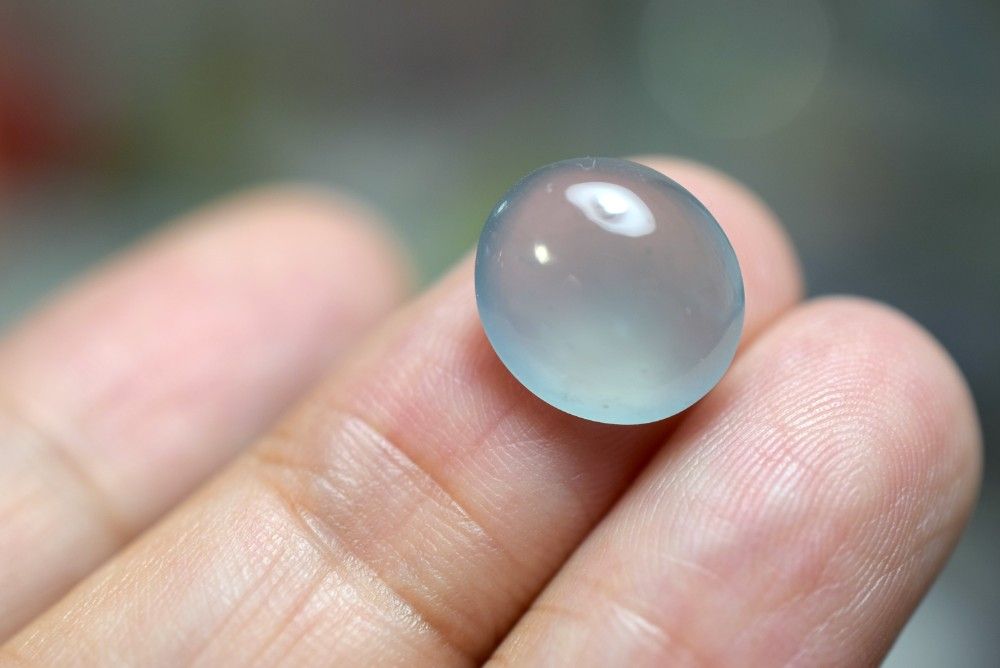 SR12-07 大粒 宝石質 氷種 薄水緑色 グアテマラ産 天然 A貨 本翡翠 ルース 硬玉 ジェダイト