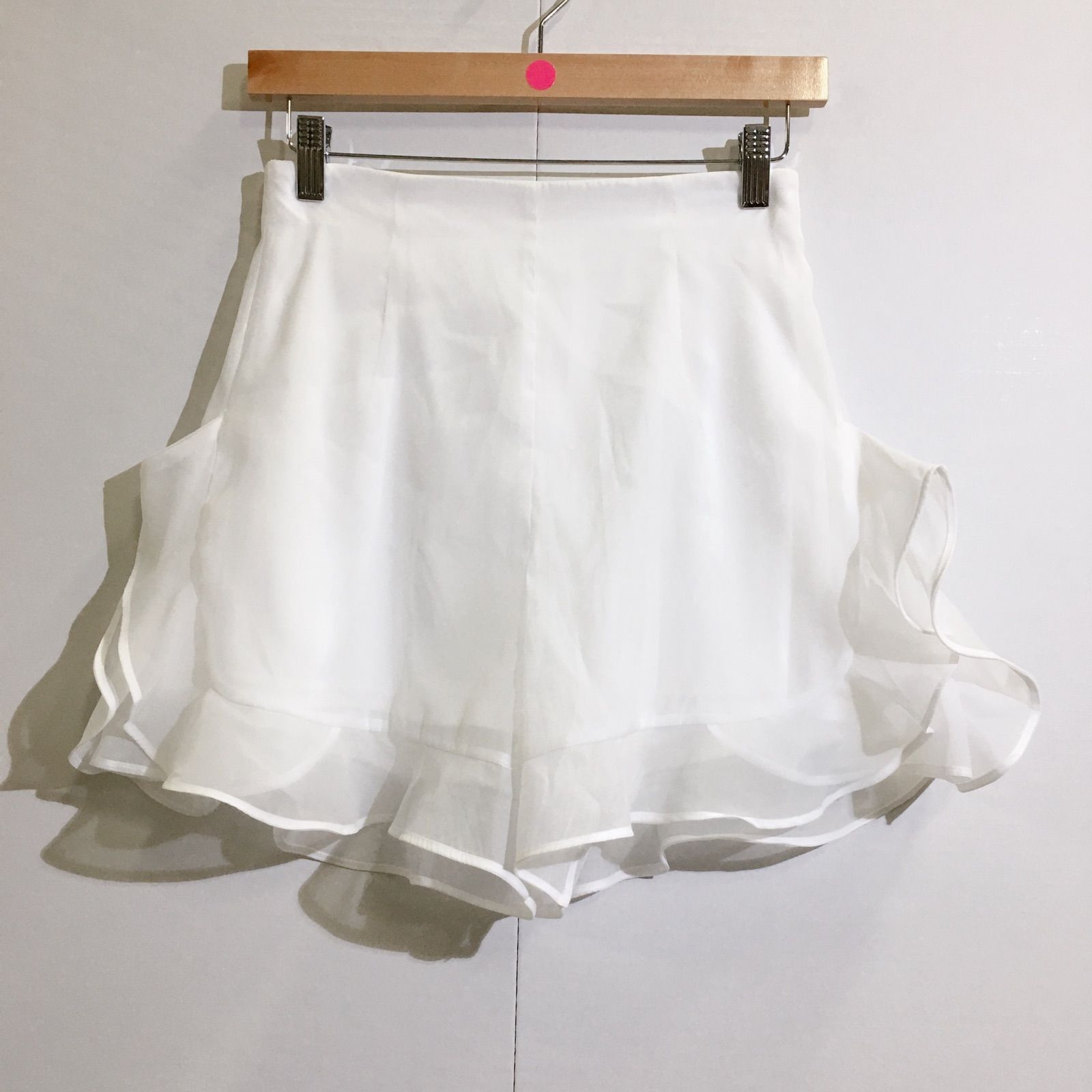 美品】snidel スナイデル オーガンフリルスカショーパン ショート