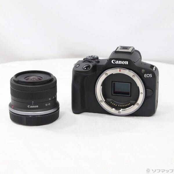 canon eos R50 RF-S18-45 IS STM レンズ付き　中古 Canon EOS R50 RF-S18-45 IS STMレンズキット ブラック｜新品