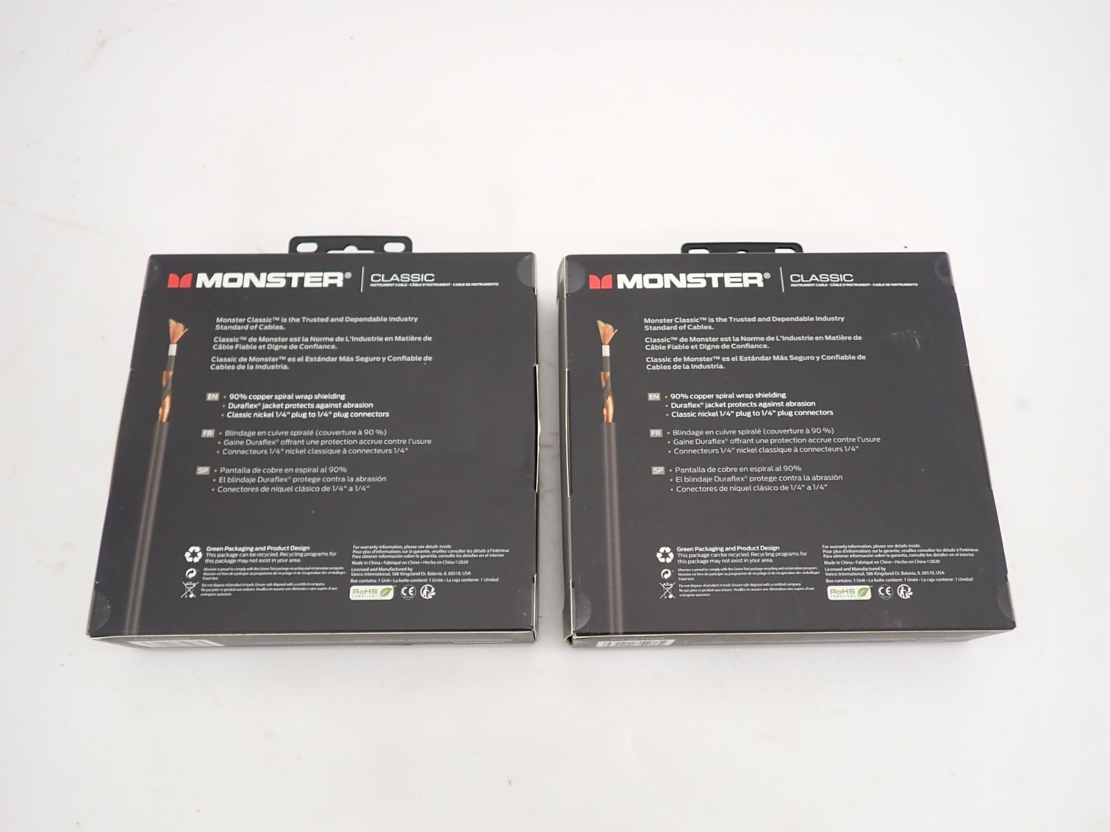 ∽ MONSTER CABLE モンスターケーブル Monster Classic 12FT 3.6ｍ 2個セット