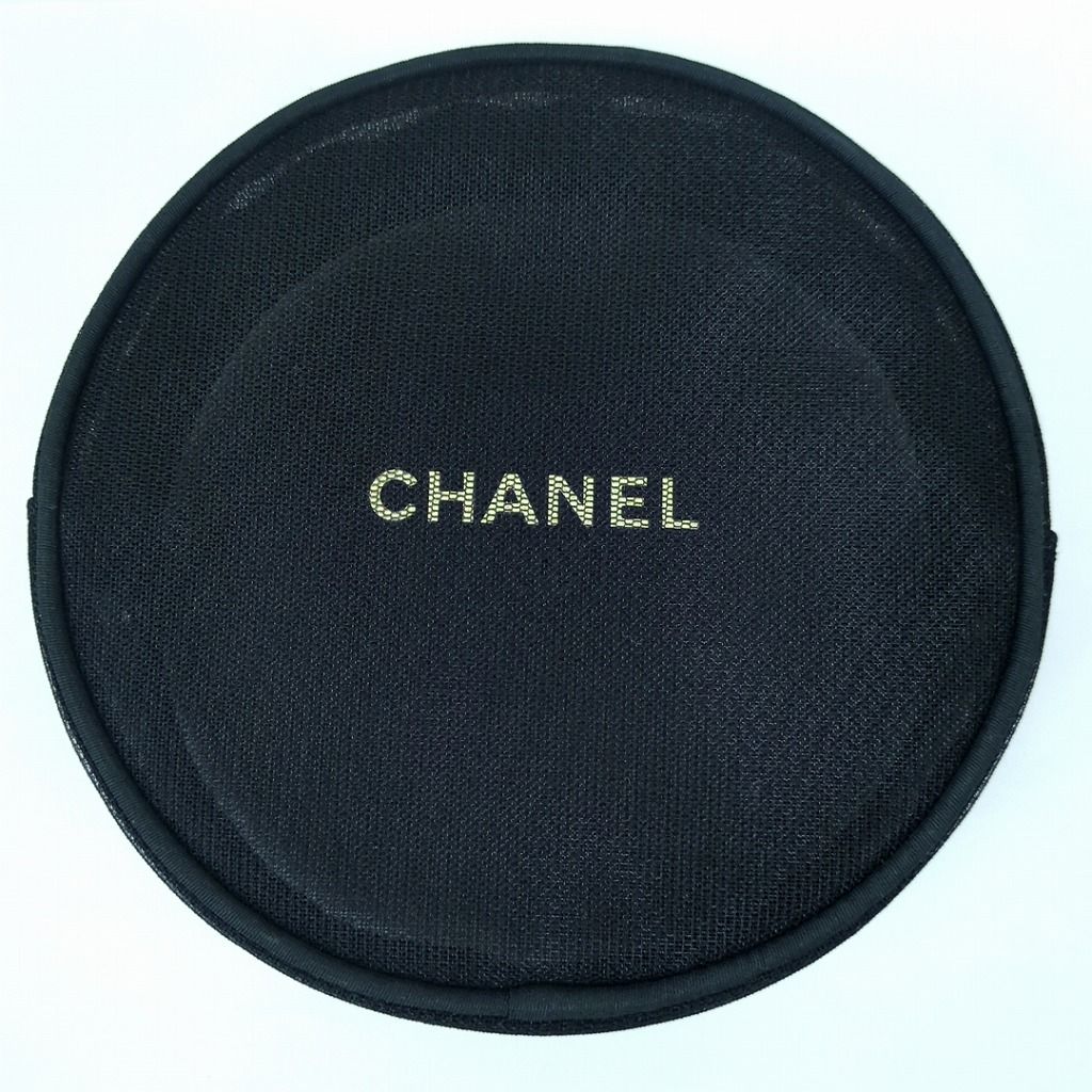 CHANEL シャネル メッシュ ラウンドポーチ ＆ 拡大ミラー