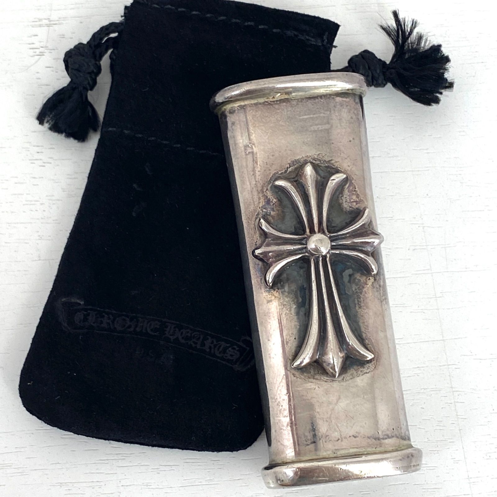 CHROME HEARTS クロムハーツ ライターケース シルバー クロス