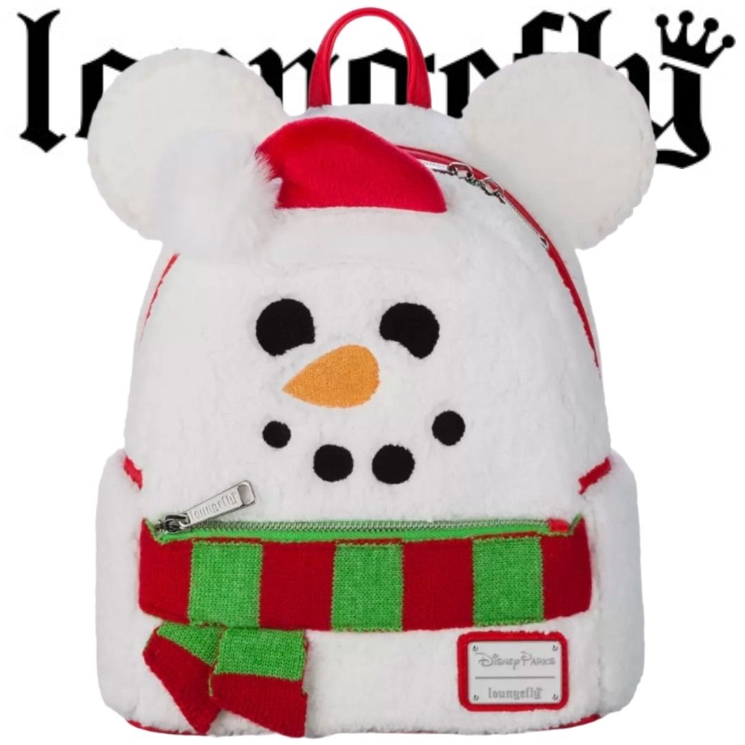 新作】 日本未発売 ディズニー ラウンジフライ コラボリュック・バックパック ミッキー スノーマン Disney Mickey Mouse  Snowman Holiday Loungefly Mini Backpack - メルカリ