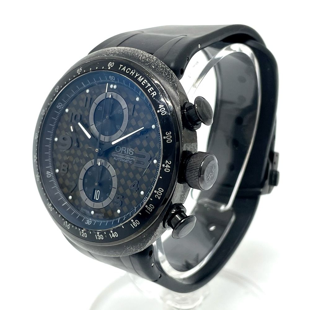 オリス 7611 クロノグラフ 自動巻き 腕時計 チタン ブラック ブラック