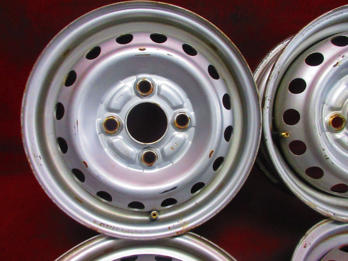 スチール ホイール 4本 ホンダ 純正 12×3.50B 4穴 PCD 100 40 ハブ径 56 アクティ トラック バン バモス ホビオ◆51985H