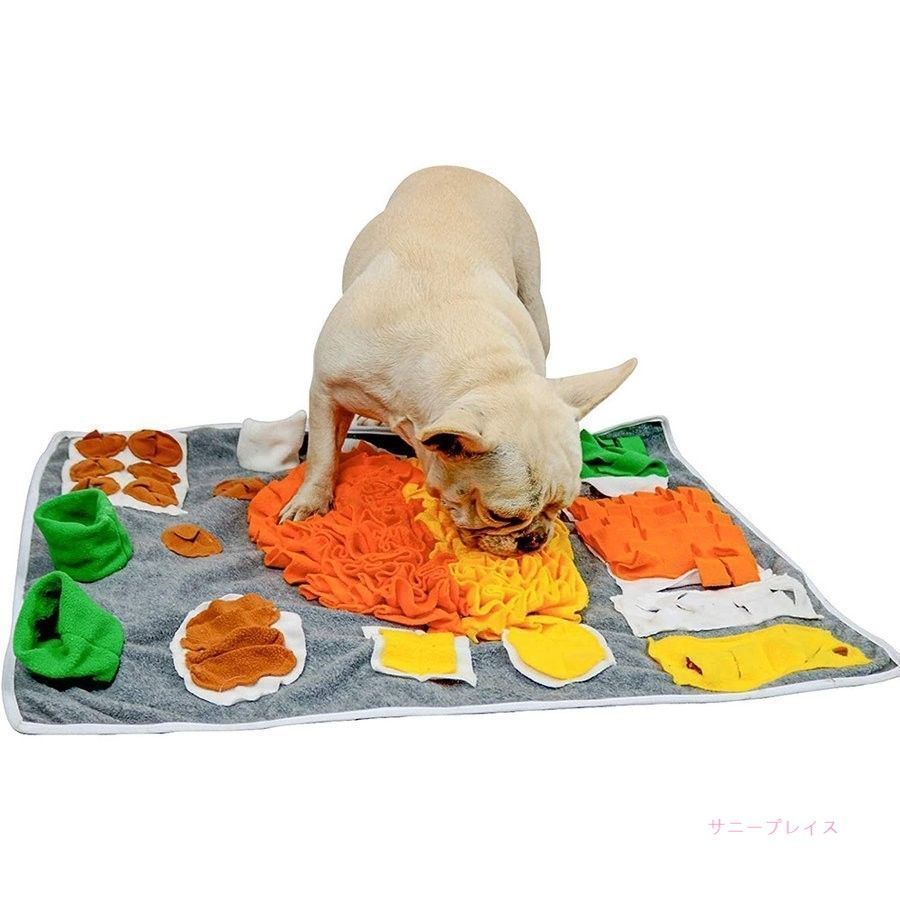 ペットおもちゃ 訓練毛布 犬 猫 ペット ノーズワーク マット 嗅覚訓練マット ペット餌マット 餌入れおもちゃ  （60*80 cm)