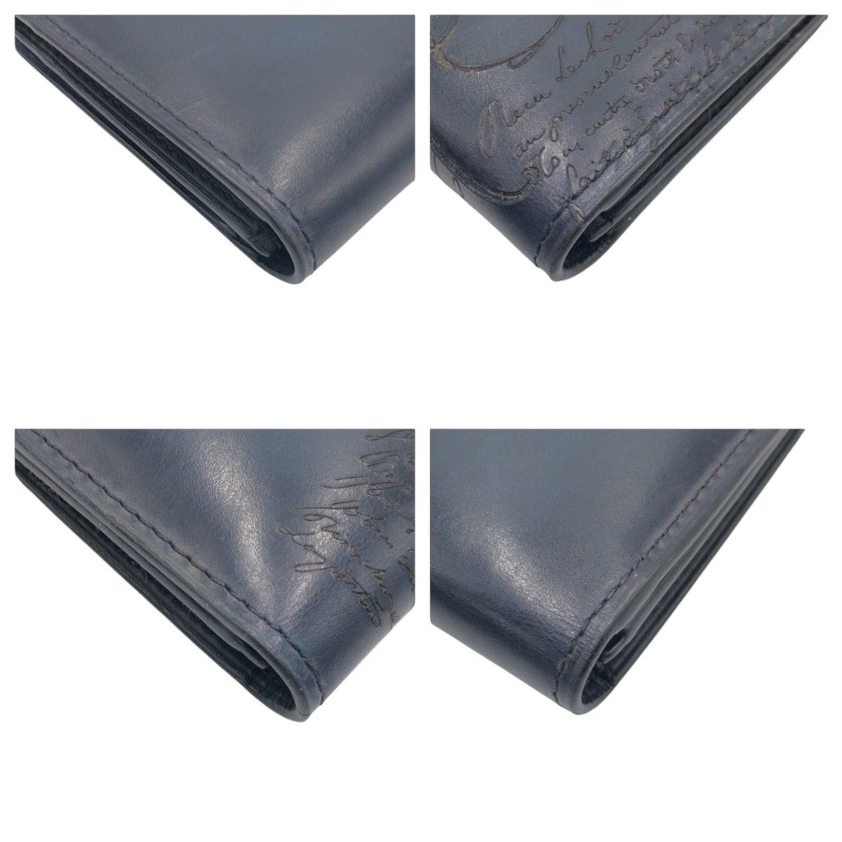 BERLUTI ネイビー レザー 長財布ロングウォレット