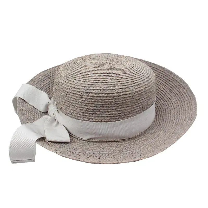 ヘレンカミンスキー グレー ラフィア 帽子