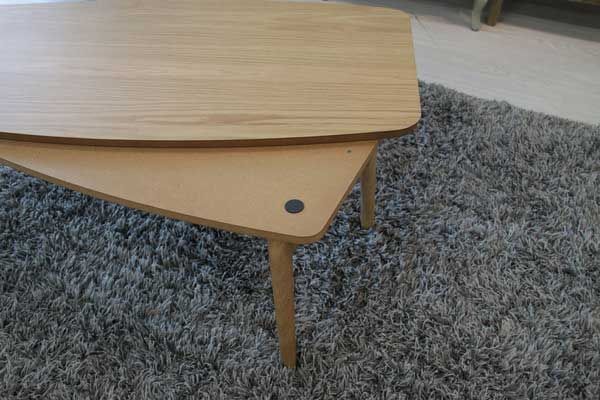 天然木の折りたたみ式こたつテーブル